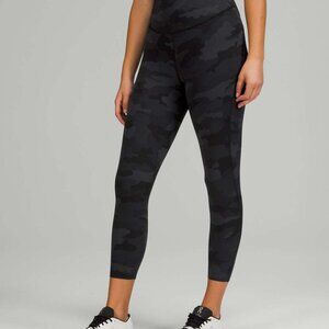 Lululemon Base Pace High-Rise Crop 23" Heritage 365 Camo Deep Coal Multi Size 4